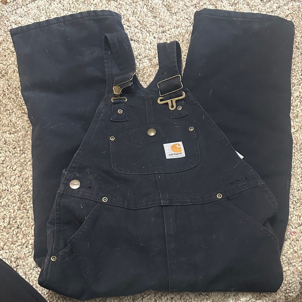 Carhartt black sir 6 Overalls with Brass Accents, thicker insulated NWOT